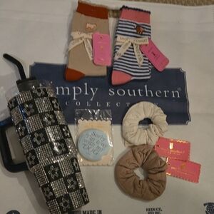 Simply Southern Black and White Tumbler with Accessories